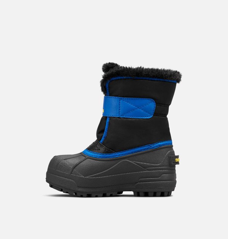 Kids Snow Boots Black/Blue - Sorel Childrens Commander™ - 801647-WRU